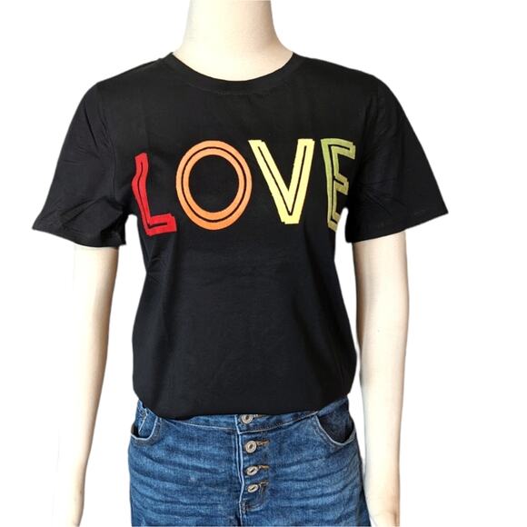 HAYDEN FUZZY LOVE Black T-Shirt NOT a Graphic Tee Large - Picture 4 of 13